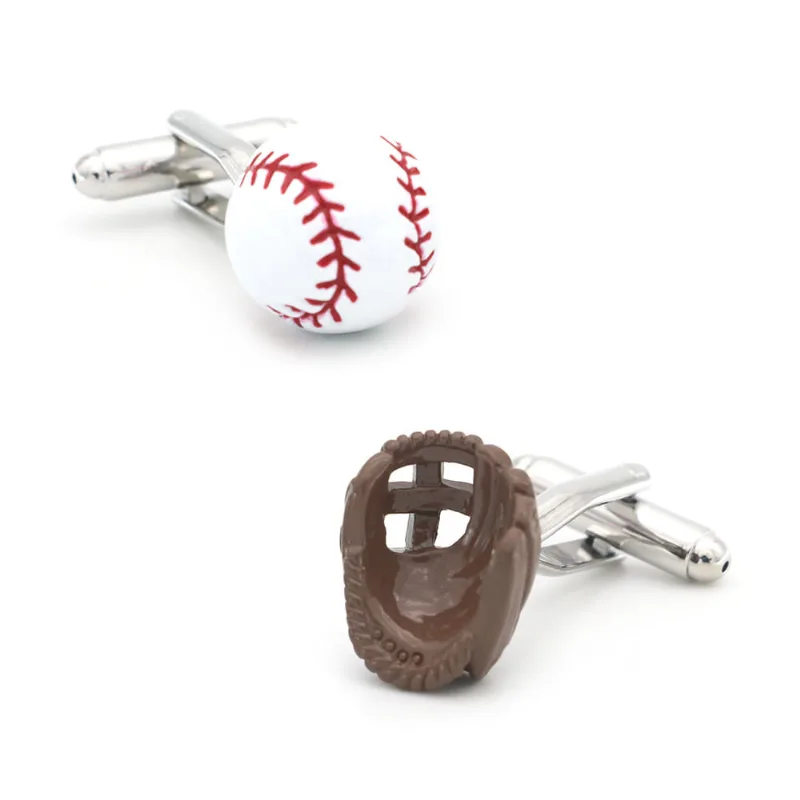 Cuff Links, Beisebol E Luvas, Estilo Esportivo Vintage Para Homens