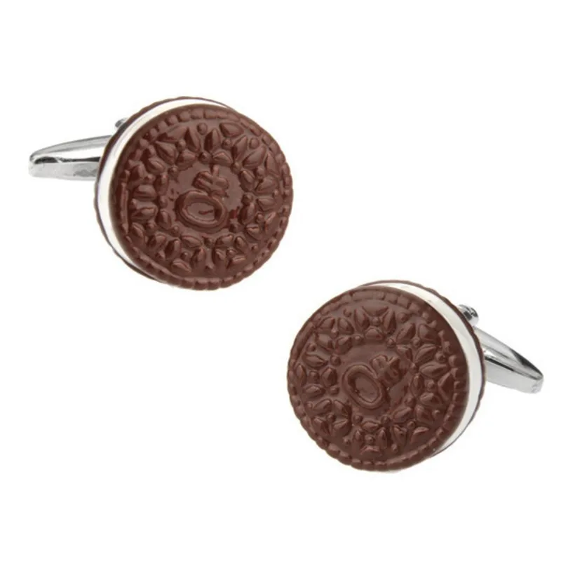 Design De Biscoitos Cuff Links Chocolate Oreo Para Homens