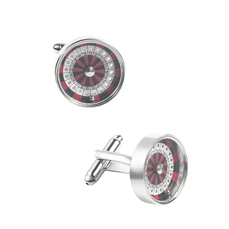 Cuff Links Roulette Wheel Design Cobre 19,5 Mm × 19,5 Mm