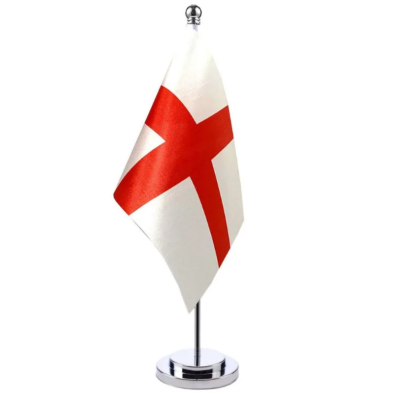 Bandeira De Mesa Bandeira Da Inglaterra Bandeira De Mesa De Poliéster 14x21cm