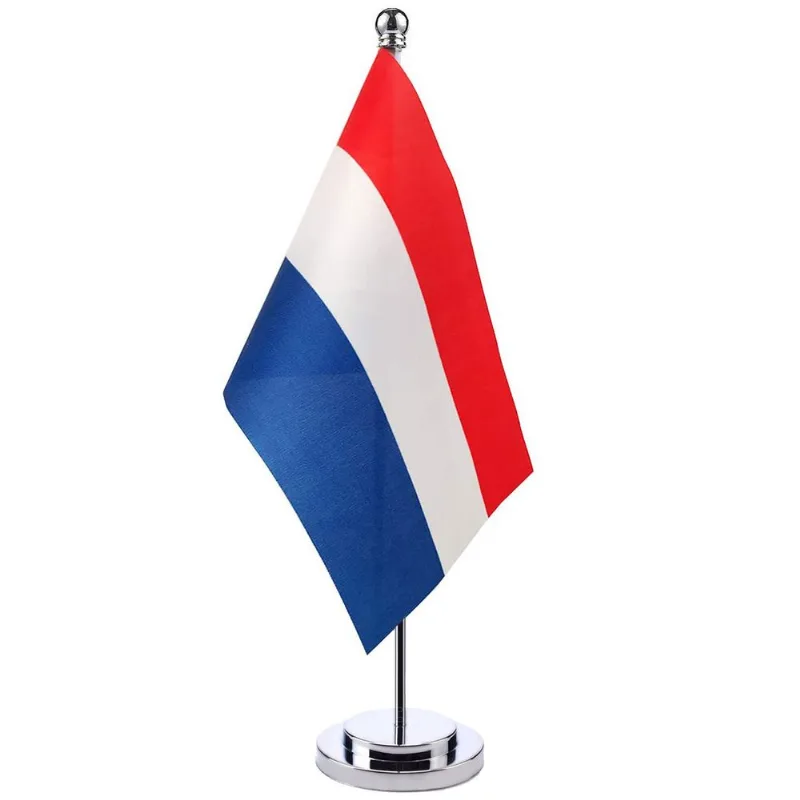 Bandeira Desktop Flag Holanda 14x21cm Poliéster Mini
