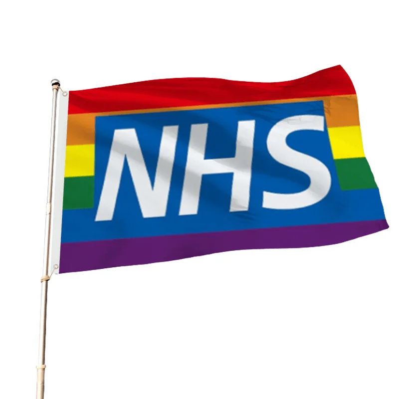 Bandeira Nhs Rainbow 150x90cm De Poliéster Para Eventos De Saúde
