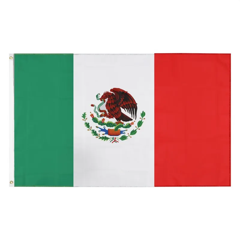 Bandeira Nacional Do México 150x90cm 100% Poliéster Durável