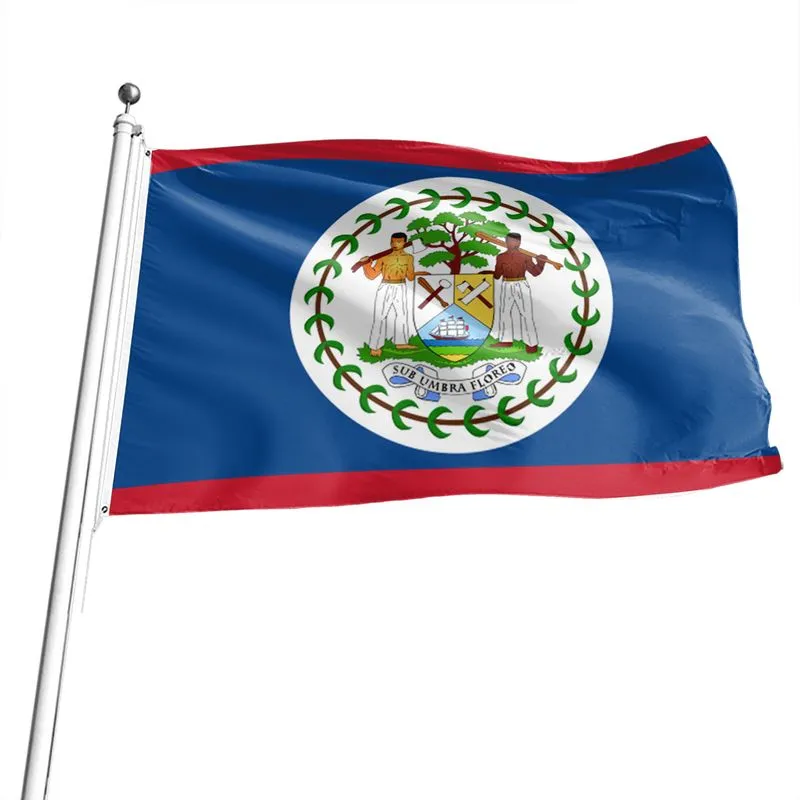 Bandeira Nacional De Belize Bandeira De Poliéster 90x150cm 120g