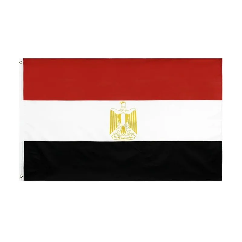 Bandeira Nacional Do Egito 90x150cm Poliéster 150g