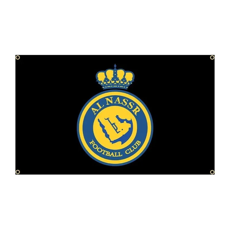 Bandeira De Poliéster Flag Al Nassr Football Club 90x150cm