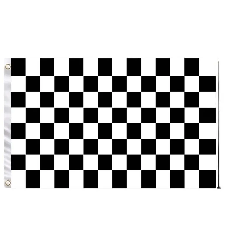 Flag Checkered Racing 100% Poliéster 90x150cm