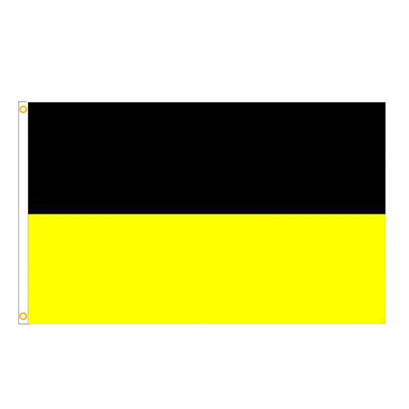 Bandeira Com Listras Pretas E Amarelas 90x150cm 100% Poliéster