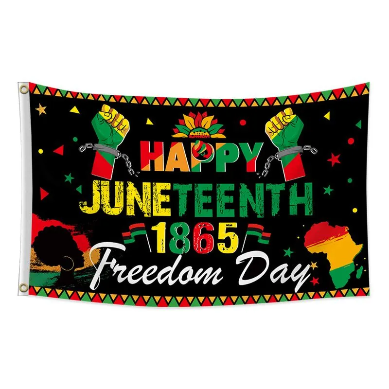 Bandeira Juneteenth 90x150cm Poliéster 120g
