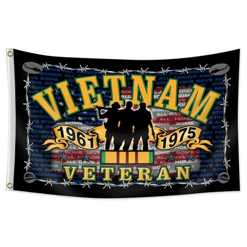 Bandeira Veteranos Do Vietnã 90x150 Cm 100% Poliéster
