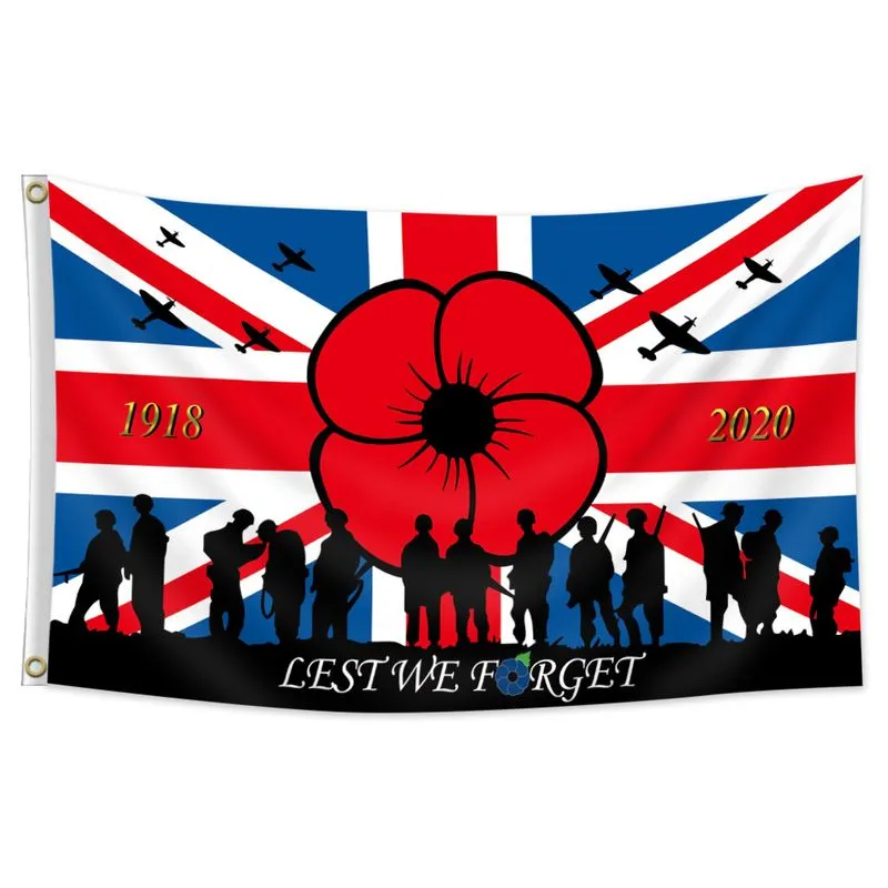 Bandeira Do Memorial Dos Veteranos Do Reino Unido 90x150cm Poliéster