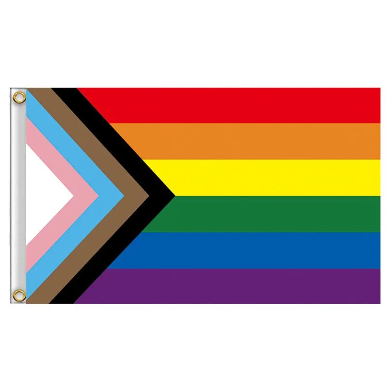 Bandeira Progress Pride 150x90cm - Poliéster 100%