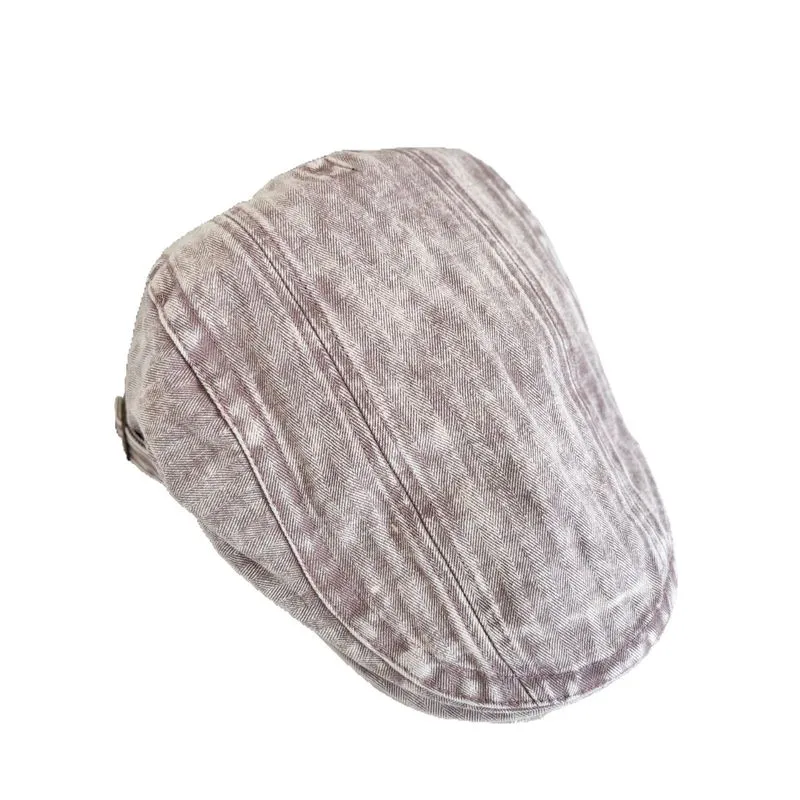 Chapéu Vintage Herringbone Flat Cap Ivy Gatsby Newsboy Unissex
