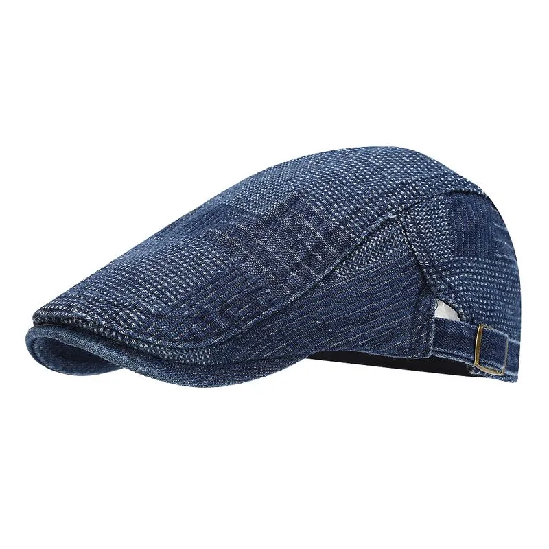 Chapéu Vintage Herringbone Flat Cap Ivy Gatsby Newsboy Unissex