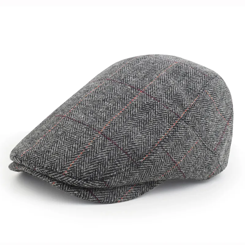 Flat Cap Herringbone Newsboy Gatsby Ivy Cabbi Para Homens