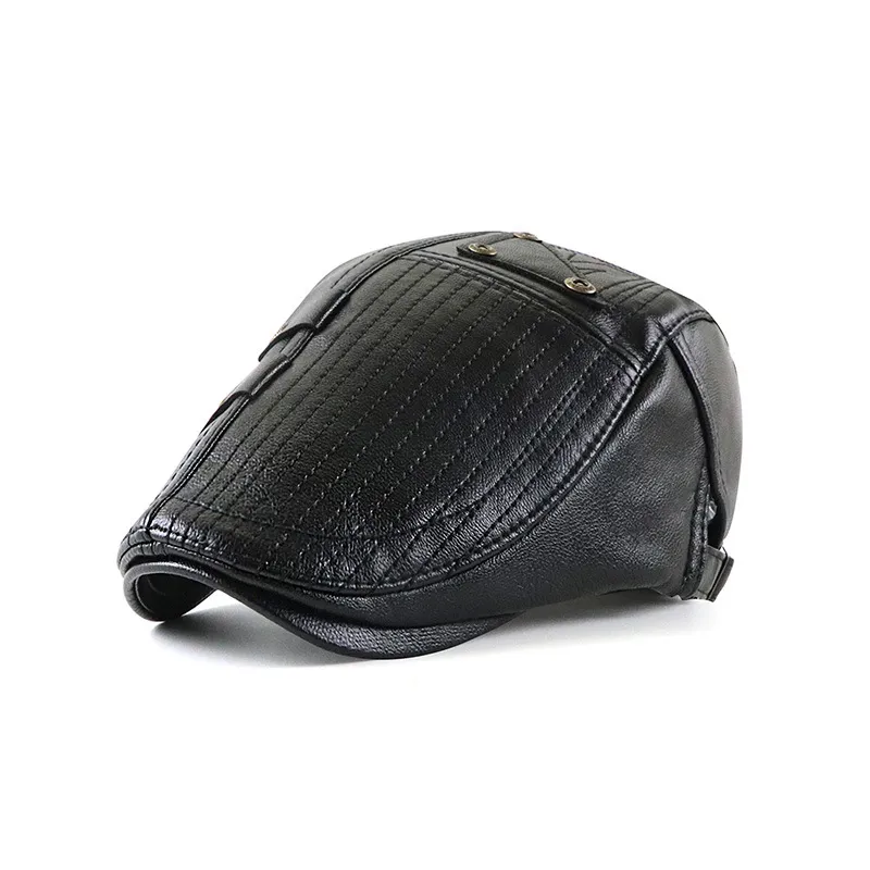 Design Acolchoado De Couro Com Tampa Plana Para Homens E Mulheres