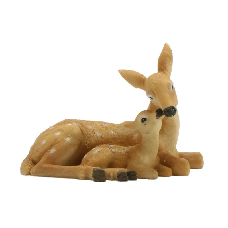 Escultura: Resina, Veado, Decoração De Jardim Familiar, 10 Cm