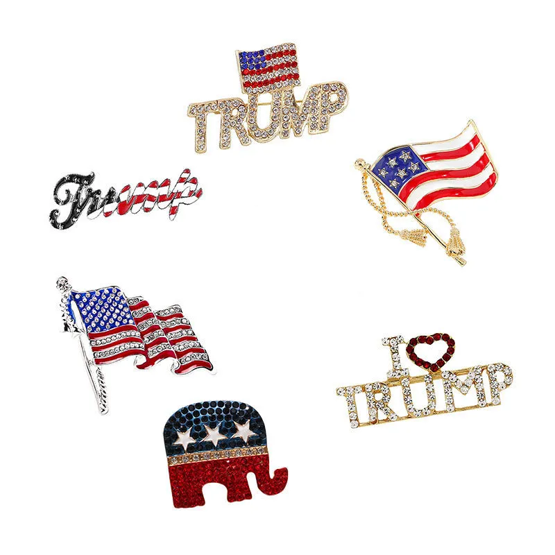 Conjunto De Alfinetes De Broche Com Bandeira Americana Em Liga De Strass 4,3x4,3 Cm
