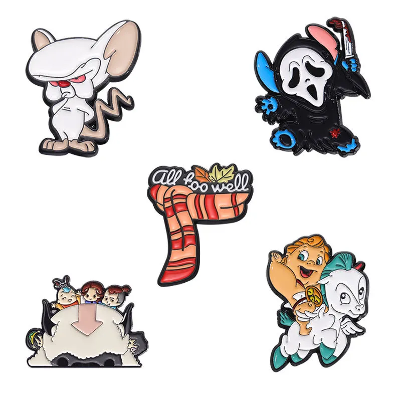 Conjunto De Alfinetes De Broche Cartoon Creative Blouse Pins Funny Cha