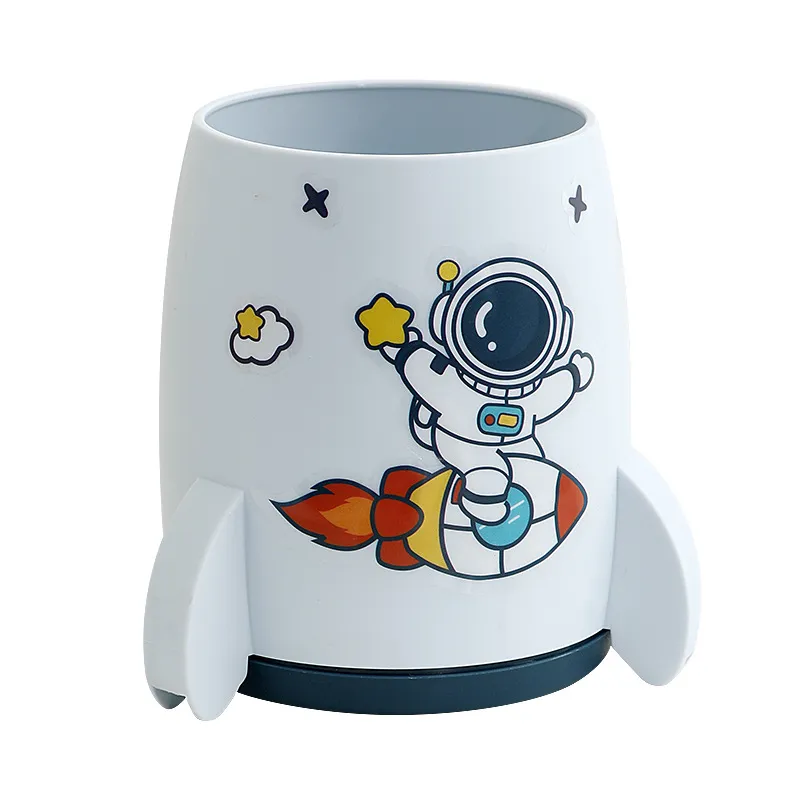 Porta-canetas Creative Rocket Cartoon Astronaut Design