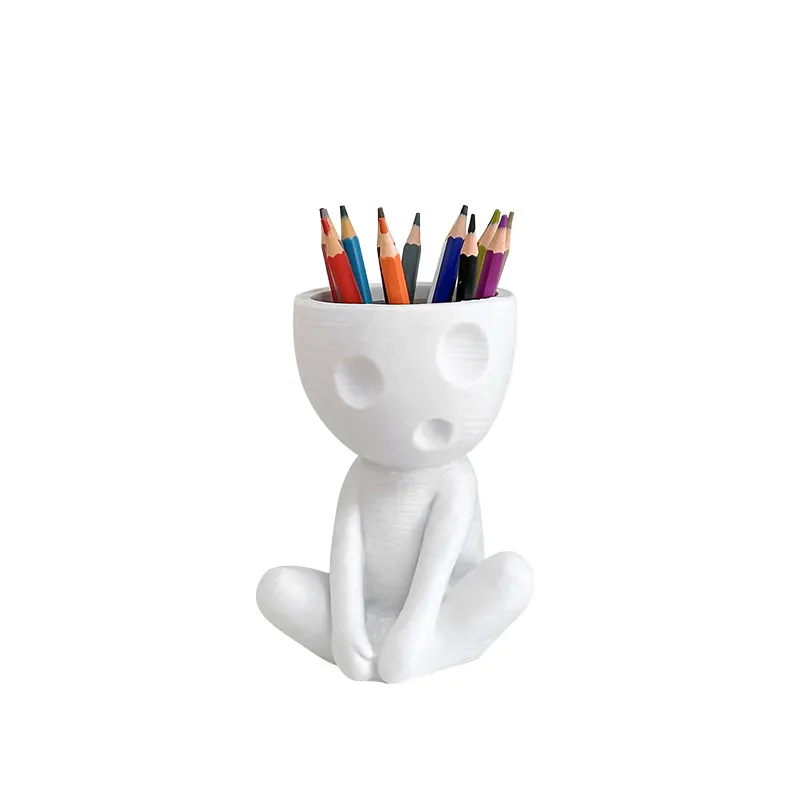 Porta-canetas, Estatueta Abstrata De Resina, Design Criativo, 10 Cm