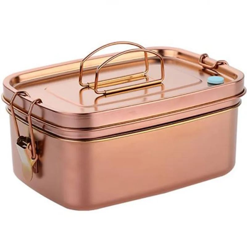 Fiambrera Acero Inoxidable Oro Rosa- Rose Gold Acento
