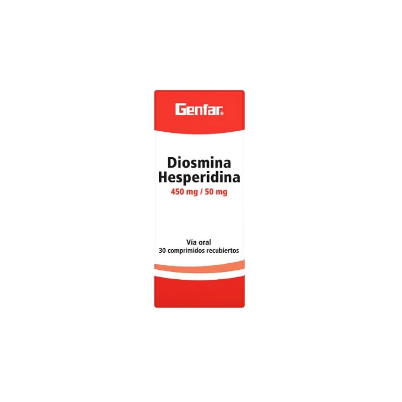Diosmina Hesperidina 450/ 50 Mg Caja con 30 Comprimidos Recubiertos