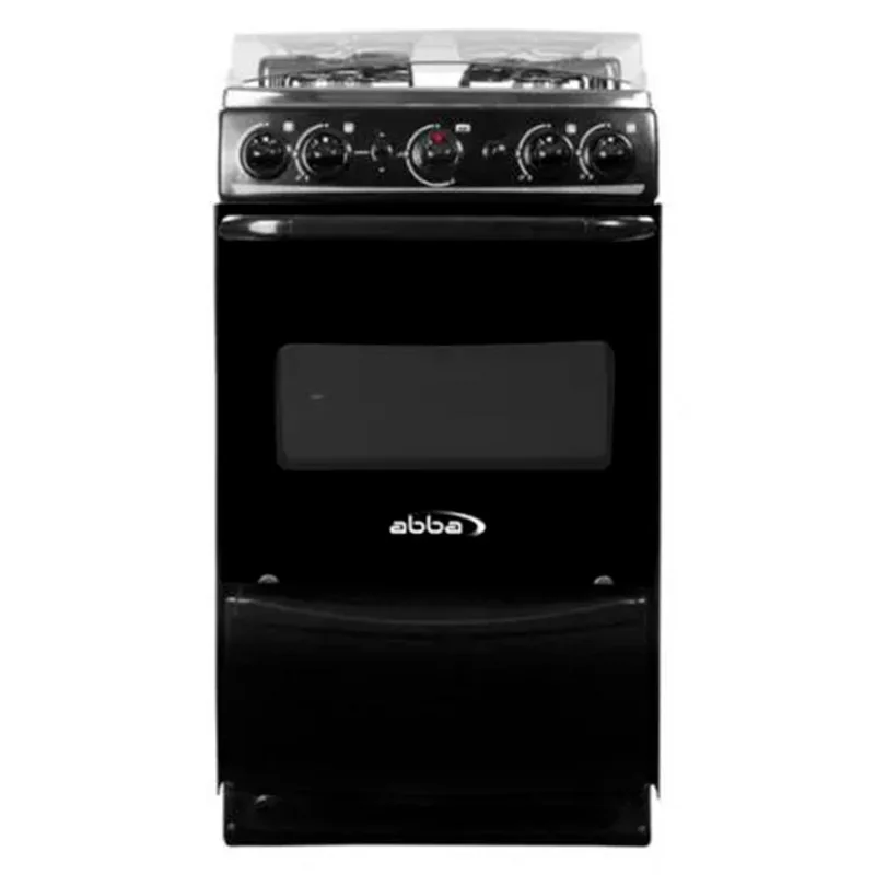 Estufa de piso con horno Abba AB2016 NNGT Gas 4 Puestos gratinador Negro