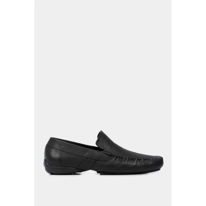 Mocasines Galat de cuero para hombre NEGRO 42
