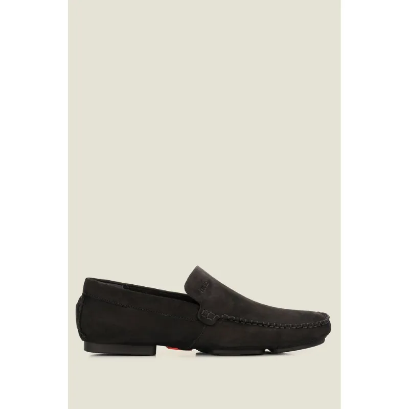 Mocasines driver de cuero deportivos Negro 44