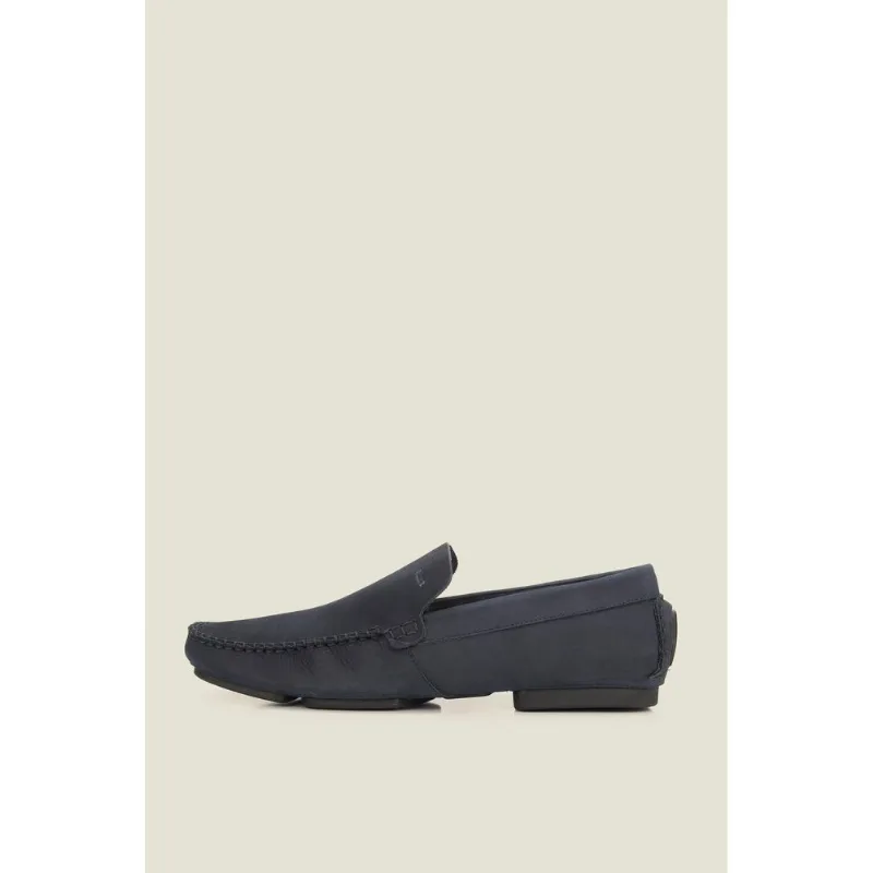 Mocasines driver de cuero deportivos Azul Oscuro 37