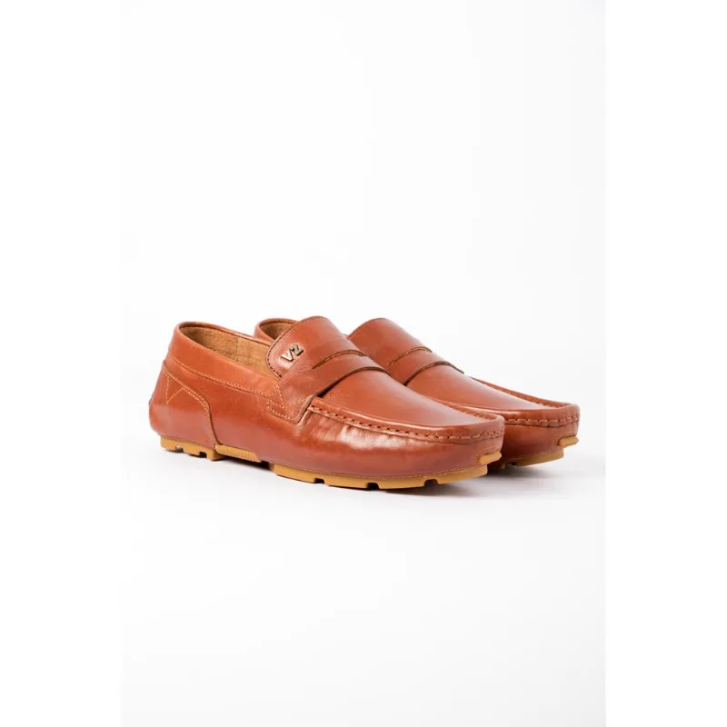 Mocasines Tornello de cuero para hombre MIEL 43