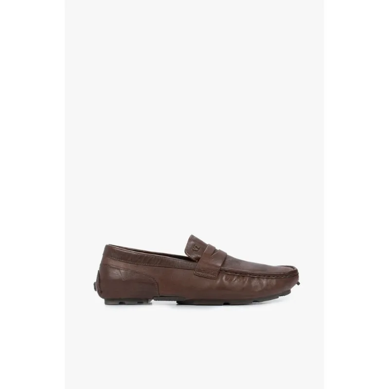Mocasines Tornello de cuero para hombre CAFE 44