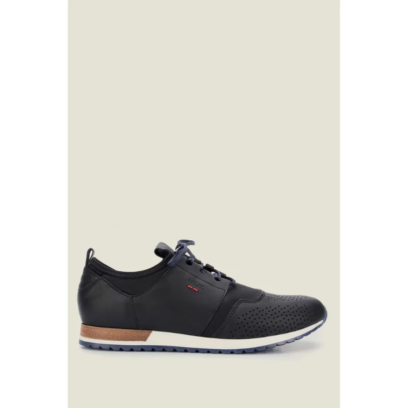 Tenis Otello de cuero para hombre Azul 45