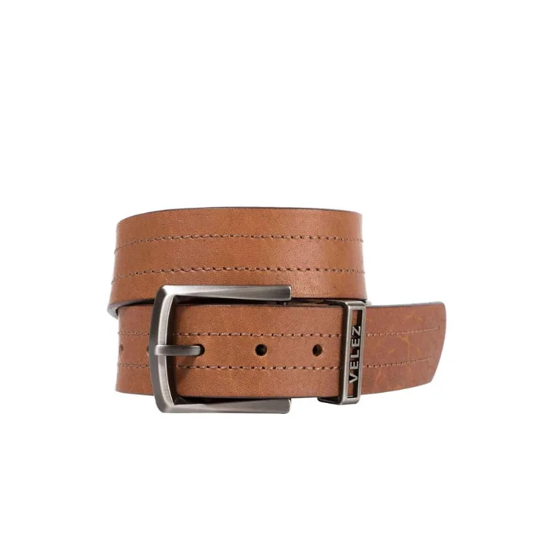 Cinturón unifaz Treil de cuero para hombre Miel 30