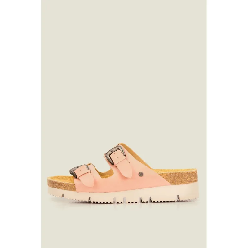Sandalias Rosario de cuero para mujer tipo birkenstock Natural 41
