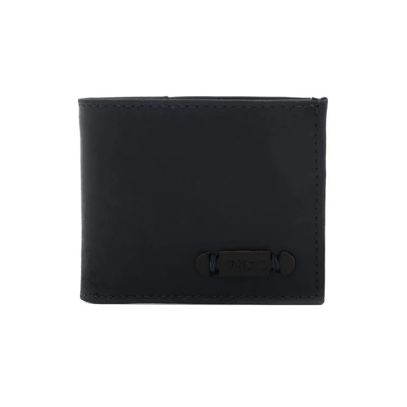 Billetera de cuero para hombre Negro
