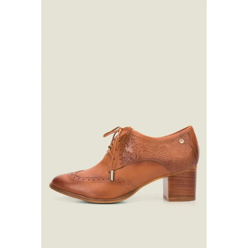 Zapatos Adonis de cuero con cordón para mujer Miel 35