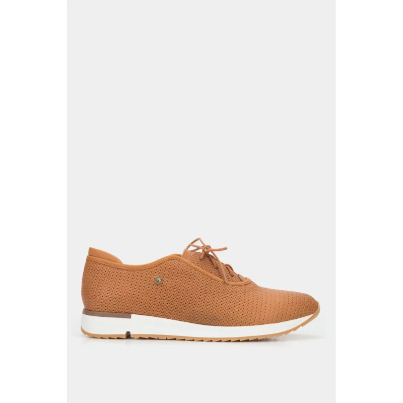 Zapatos en cuero deportivos Miel 35
