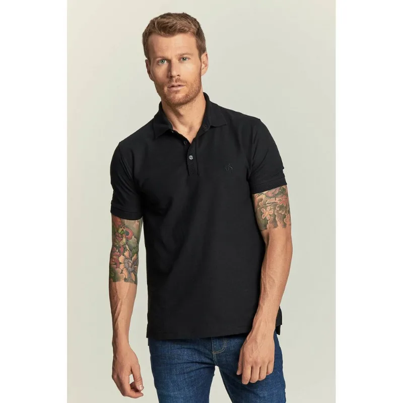 Polo Pinneo para hombre Negro L