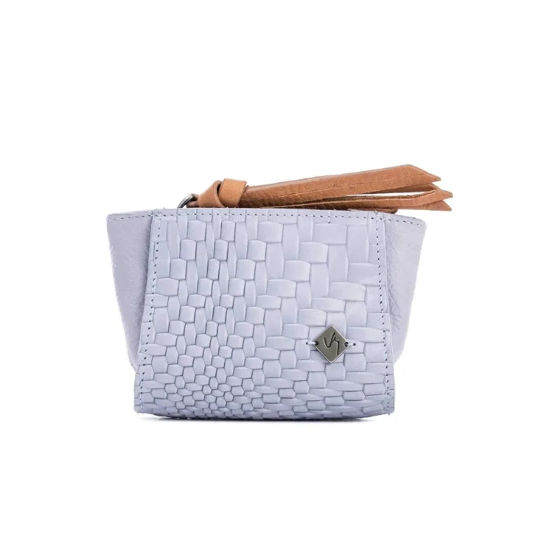 Monedero de cuero para mujer Azul Claro