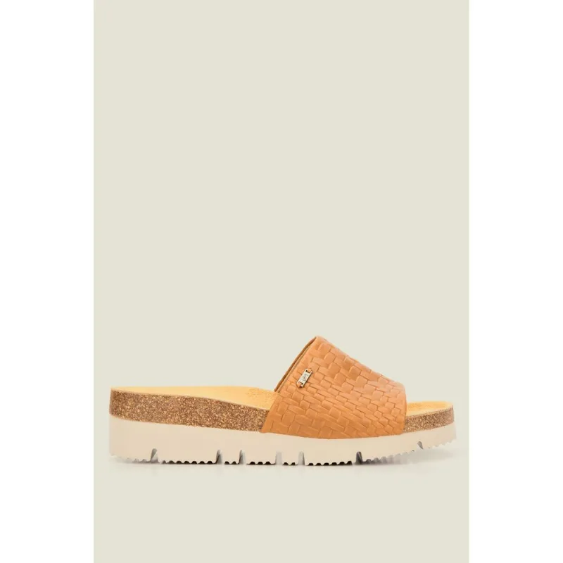 Sandalias Arizona de cuero para mujer Miel 38