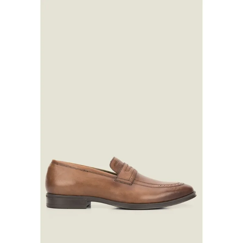 Mocasines Rayons de cuero para hombre Café 45