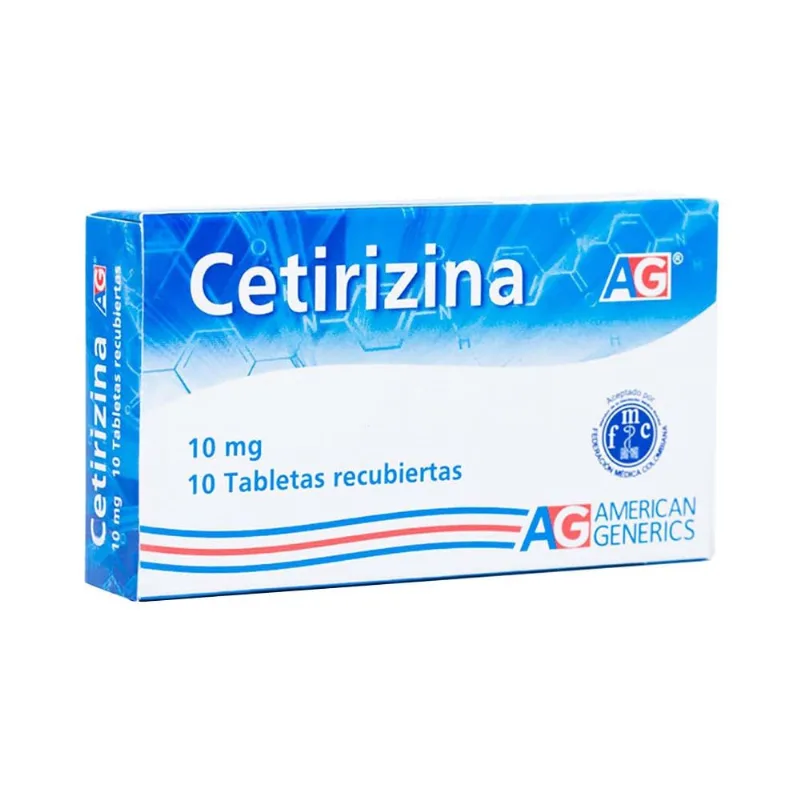 Cetirizina 10 Mg Caja con 10 Tabletas Recubiertas