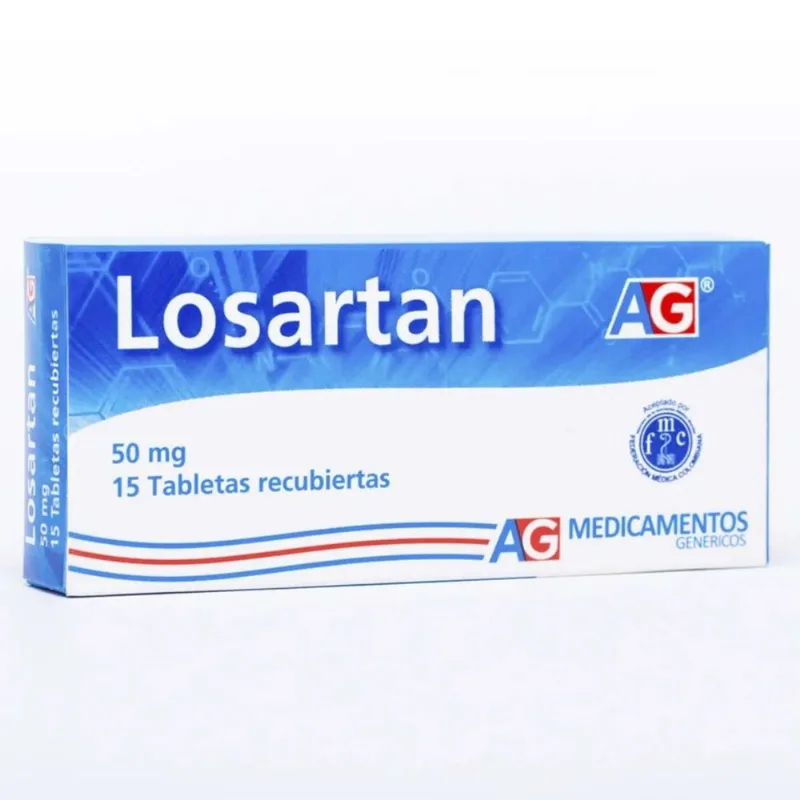 Losartán Potásico 50 Mg / 12,5 Mg Caja con 15 Tabletas Recubiertas