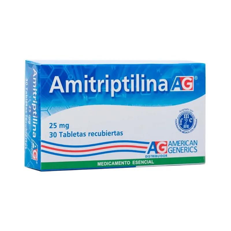 Amitriptilina 25 Mg Caja con 30 Tabletas Recubiertas - American Generics
