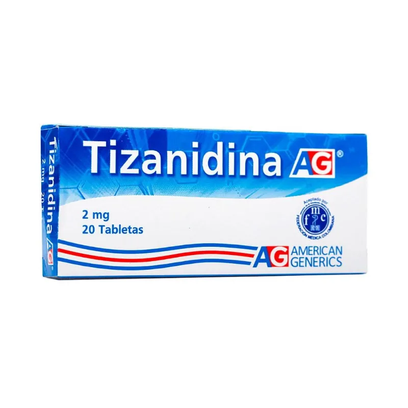 Tizanidina 2 Mg Caja con 20 Tabletas