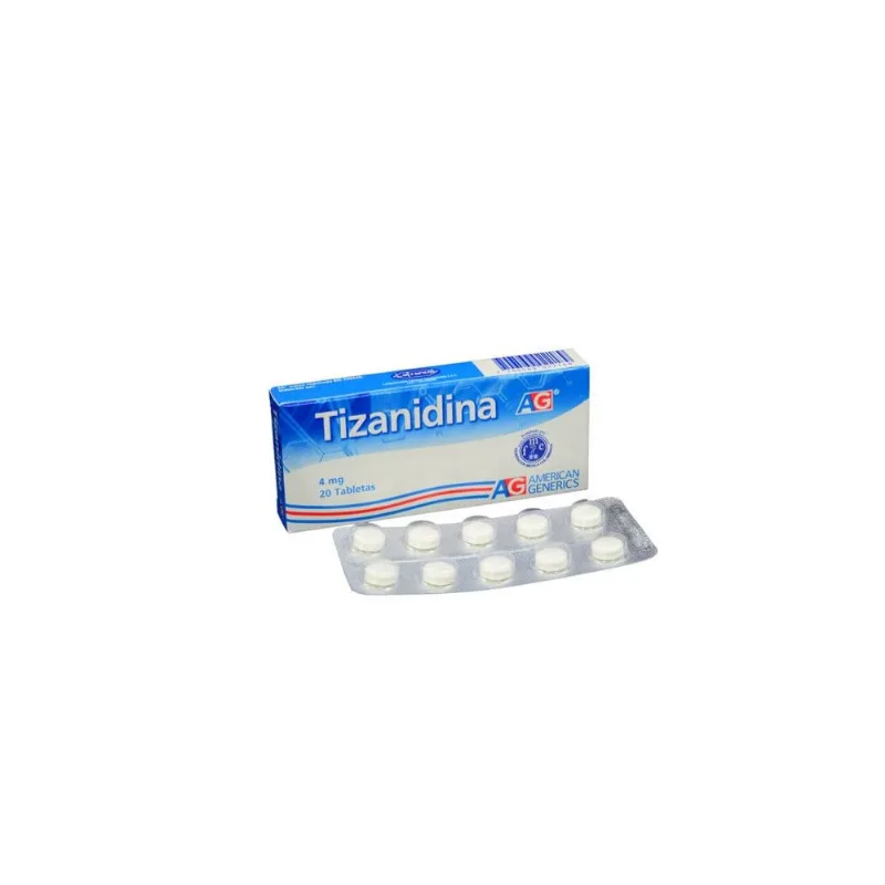 Tizanidina 4 Mg Caja con 20 Tabletas
