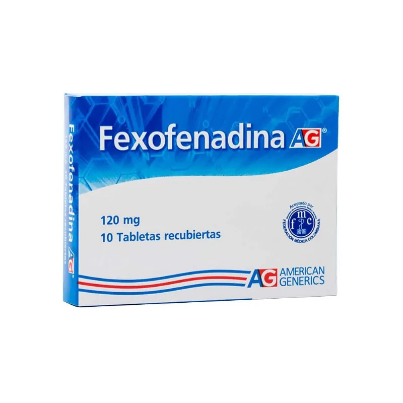Fexofenadina 120 Mg Caja con 10 Tabletas Recubiertas