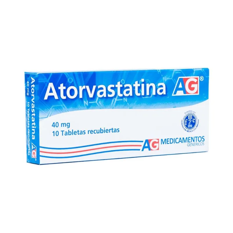 Atorvastatina 40 Mg Caja con 10 Tabletas Recubiertas